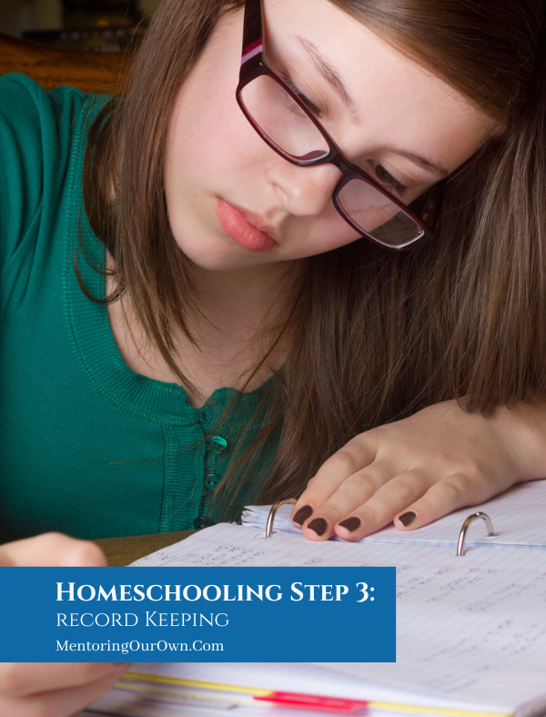 Homeschooling Step 3 Record Keeping PV1a